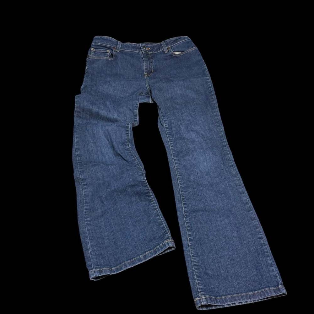 L.L. Bean Favorite Fit Jeans Size 12 Reg Blue Cotton Blend Denim